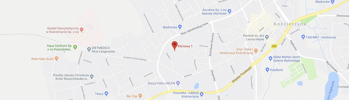 Mapa dojazdu Przedszkole w Parku